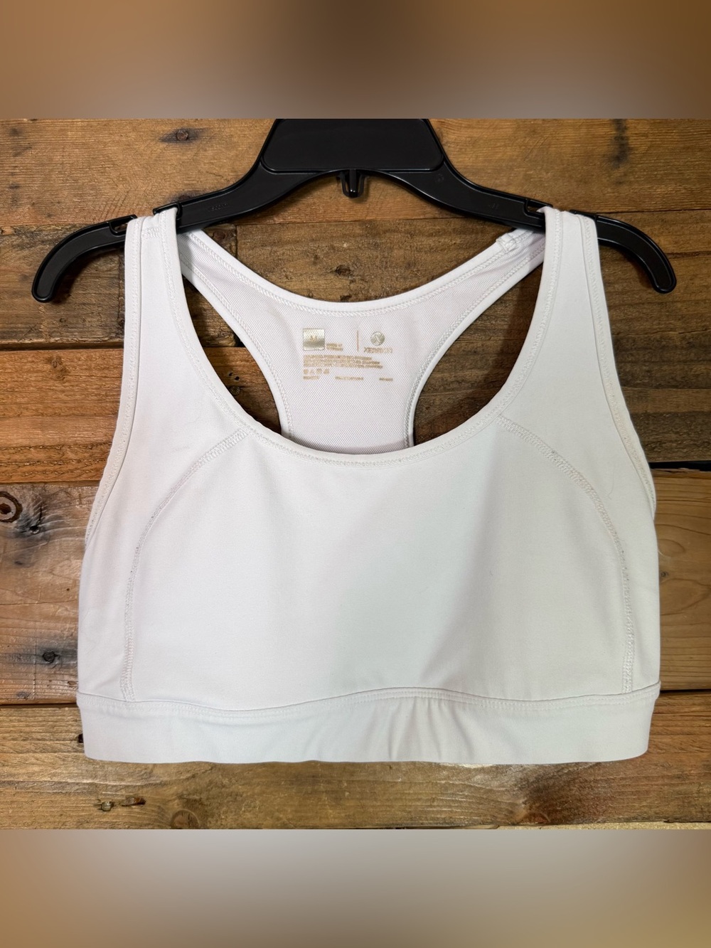 Xersion Sports Bra Medium Wireless Med Support Quick Dry Training Exercise White